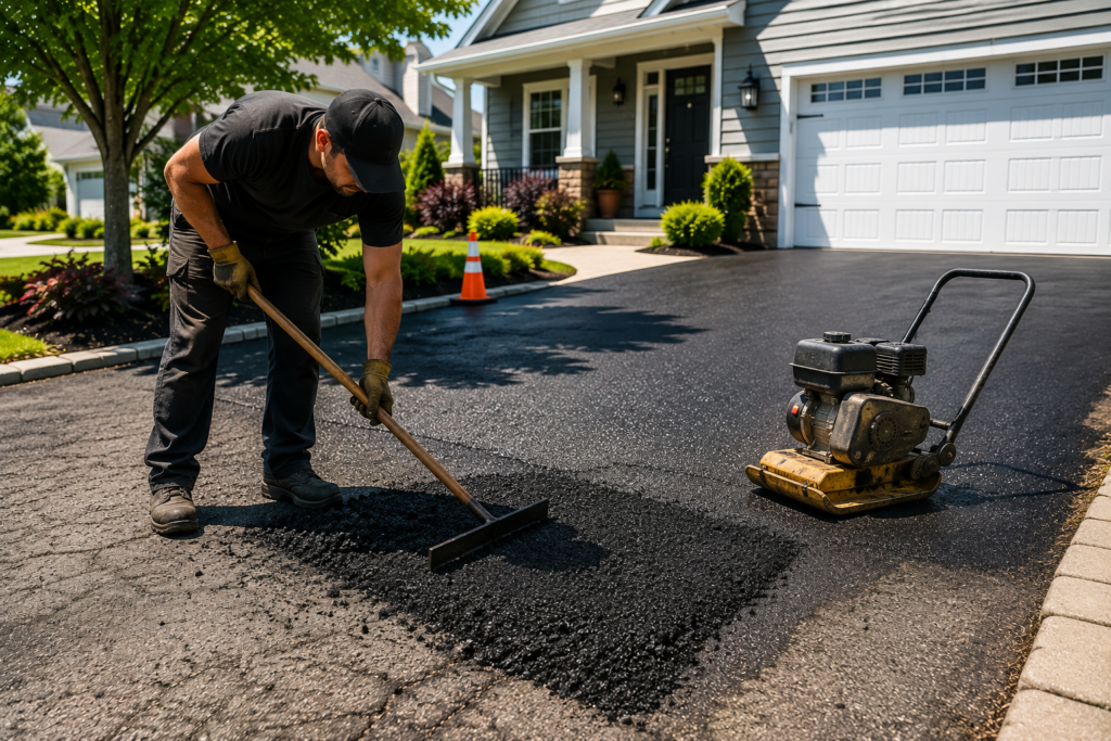 Professional asphalt driveway repair in Ambler Pennsylvania