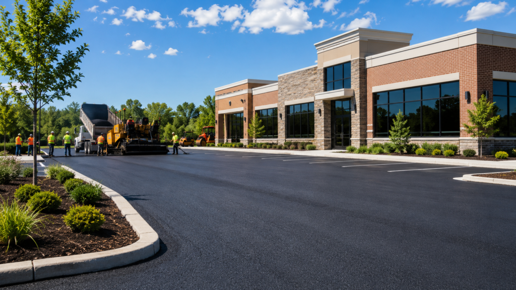 Commercial parking lot paving in Doylestown Pennsylvania