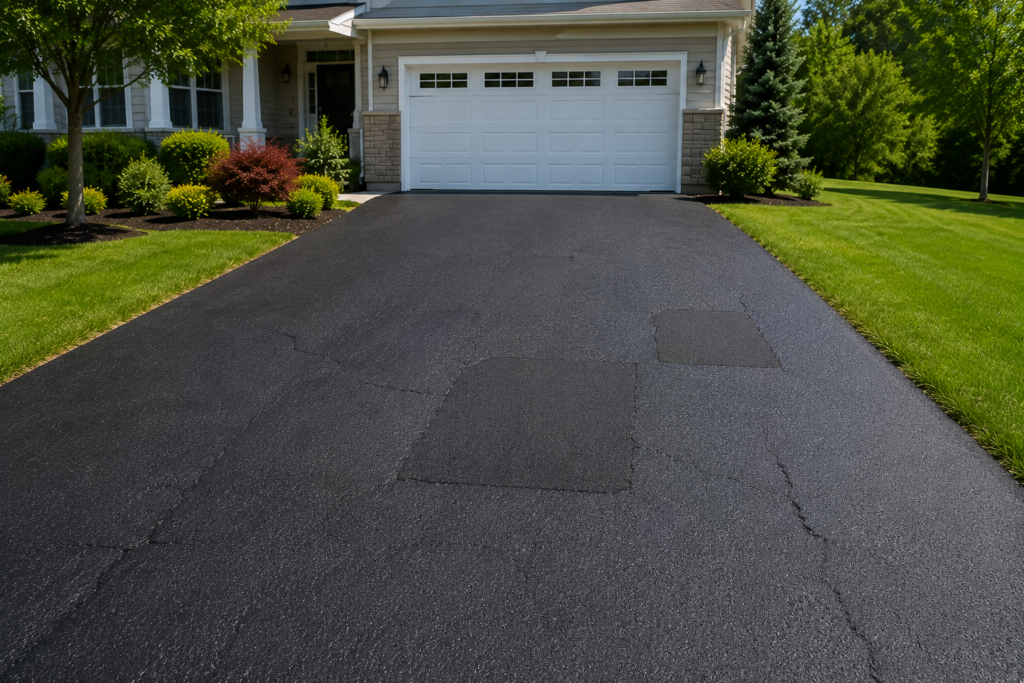 Professional asphalt driveway repair in Montgomeryville Pennsylvania