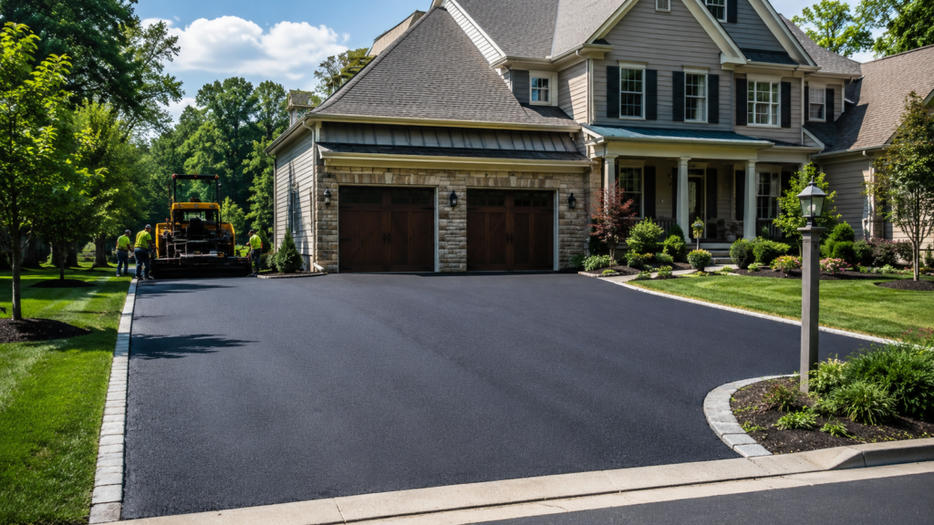 Professional asphalt driveway installation in Doylestown Pennsylvania
