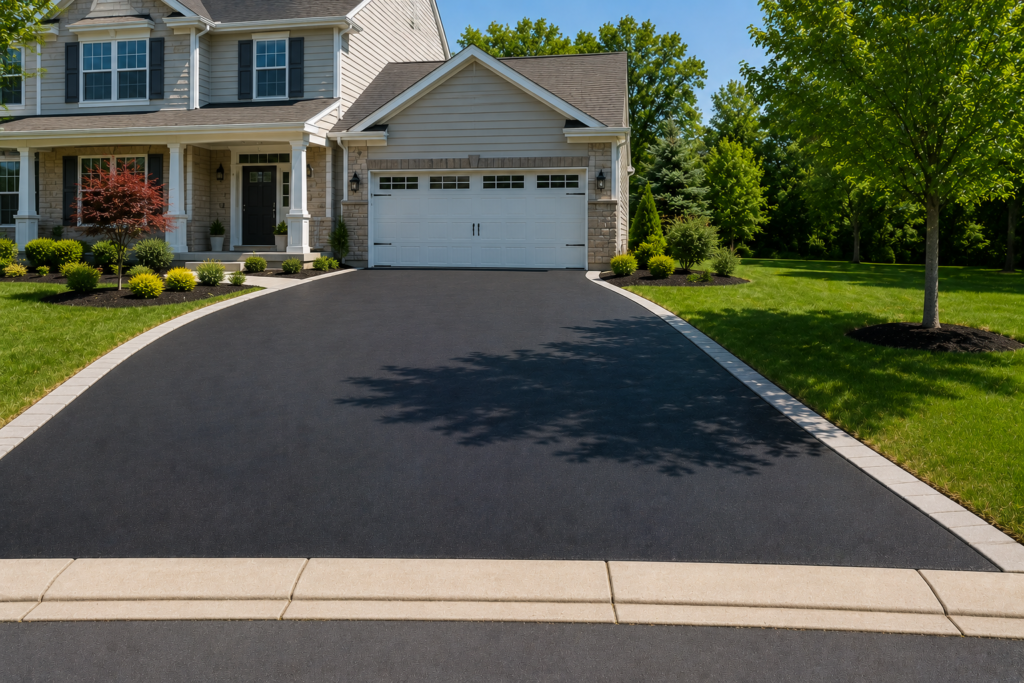 Residential asphalt driveway paving in Montgomeryville Pennsylvania