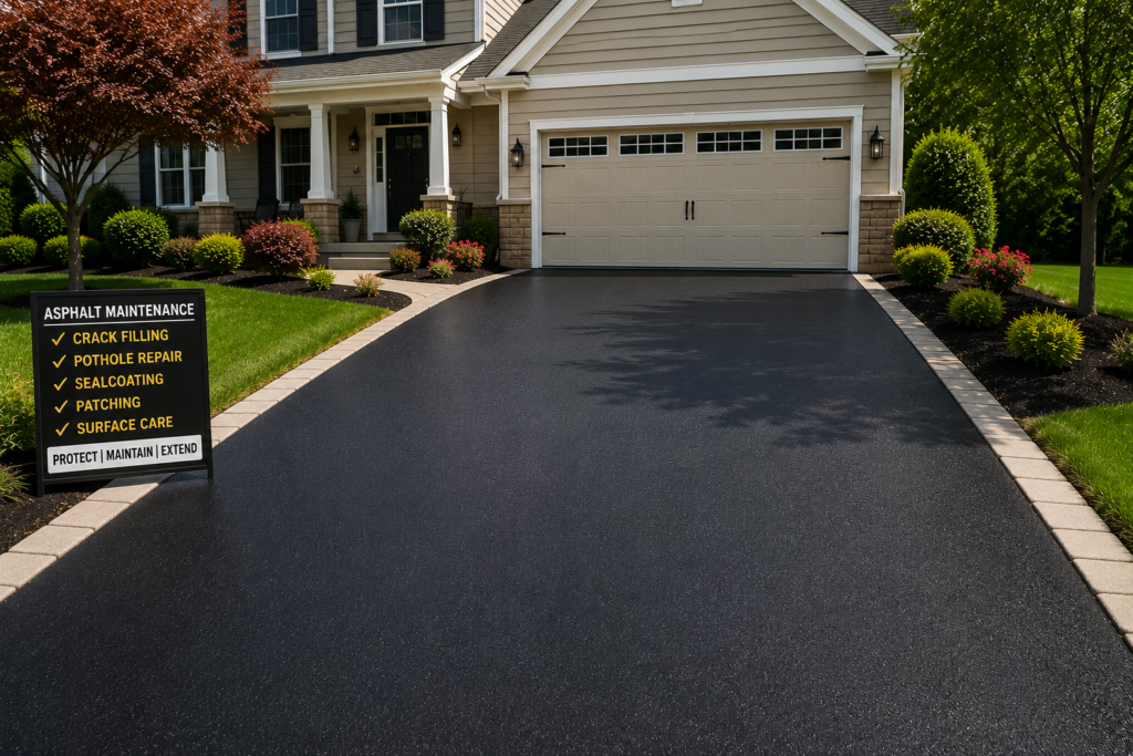 Professional asphalt driveway maintenance in Ambler Pennsylvania