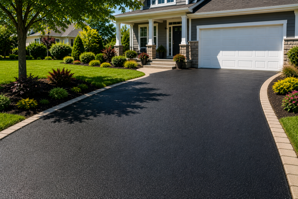 Residential asphalt driveway paving in Doylestown Pennsylvania