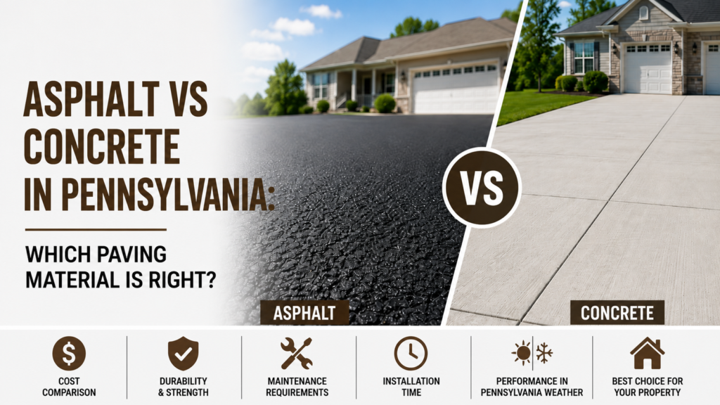 Asphalt concrete services including installation repair and maintenance in Pennsylvania
