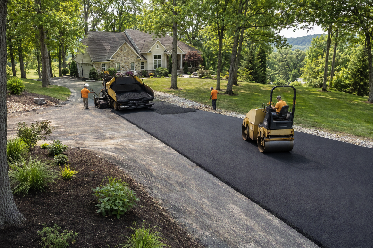 Asphalt driveway installation in Ancient Oaks, PA