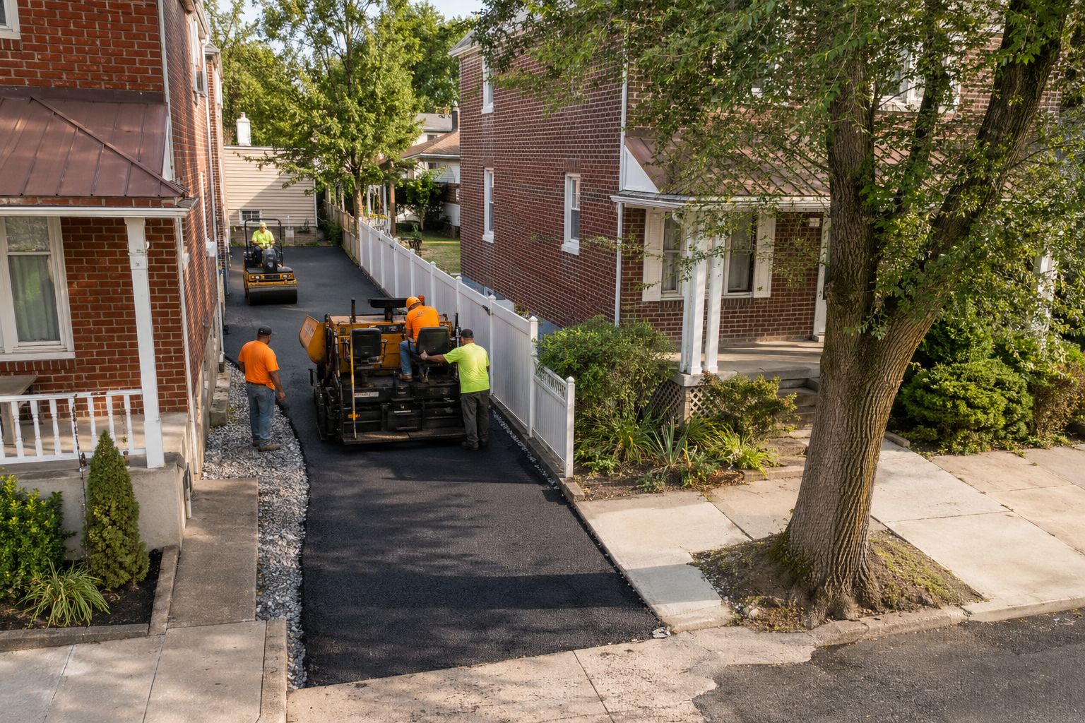 Residential asphalt driveway installation in Coplay, PA