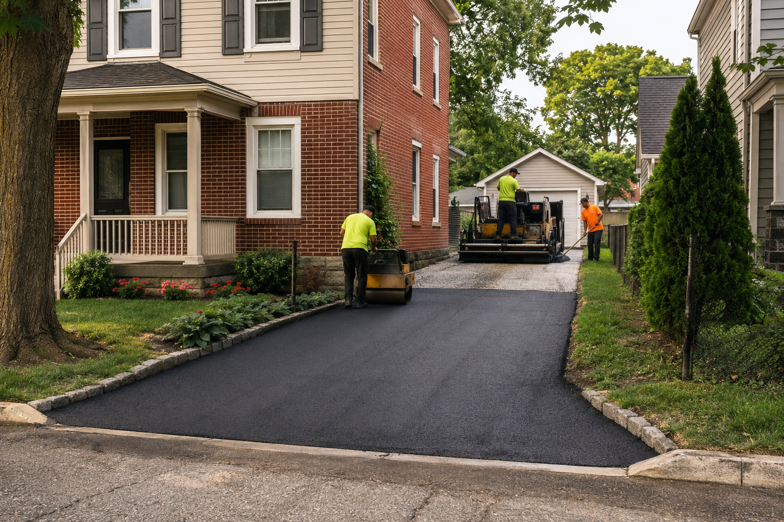 Residential asphalt driveway installation in North Wales, PA