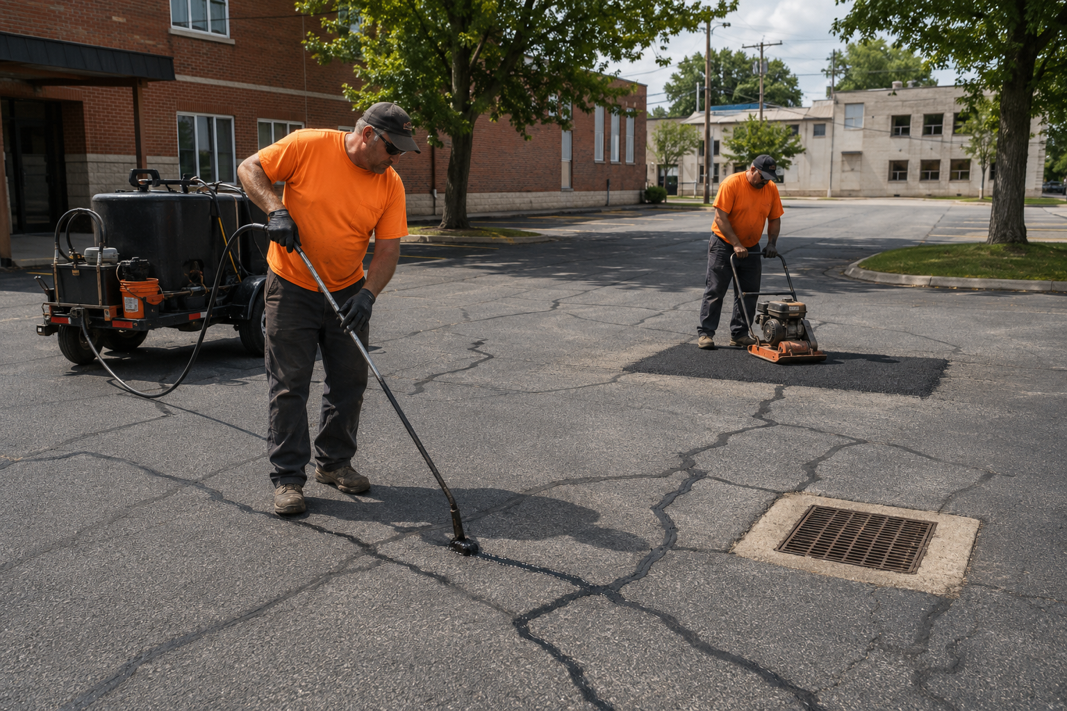 Asphalt crack sealing and pavement repair in Allentown, PA