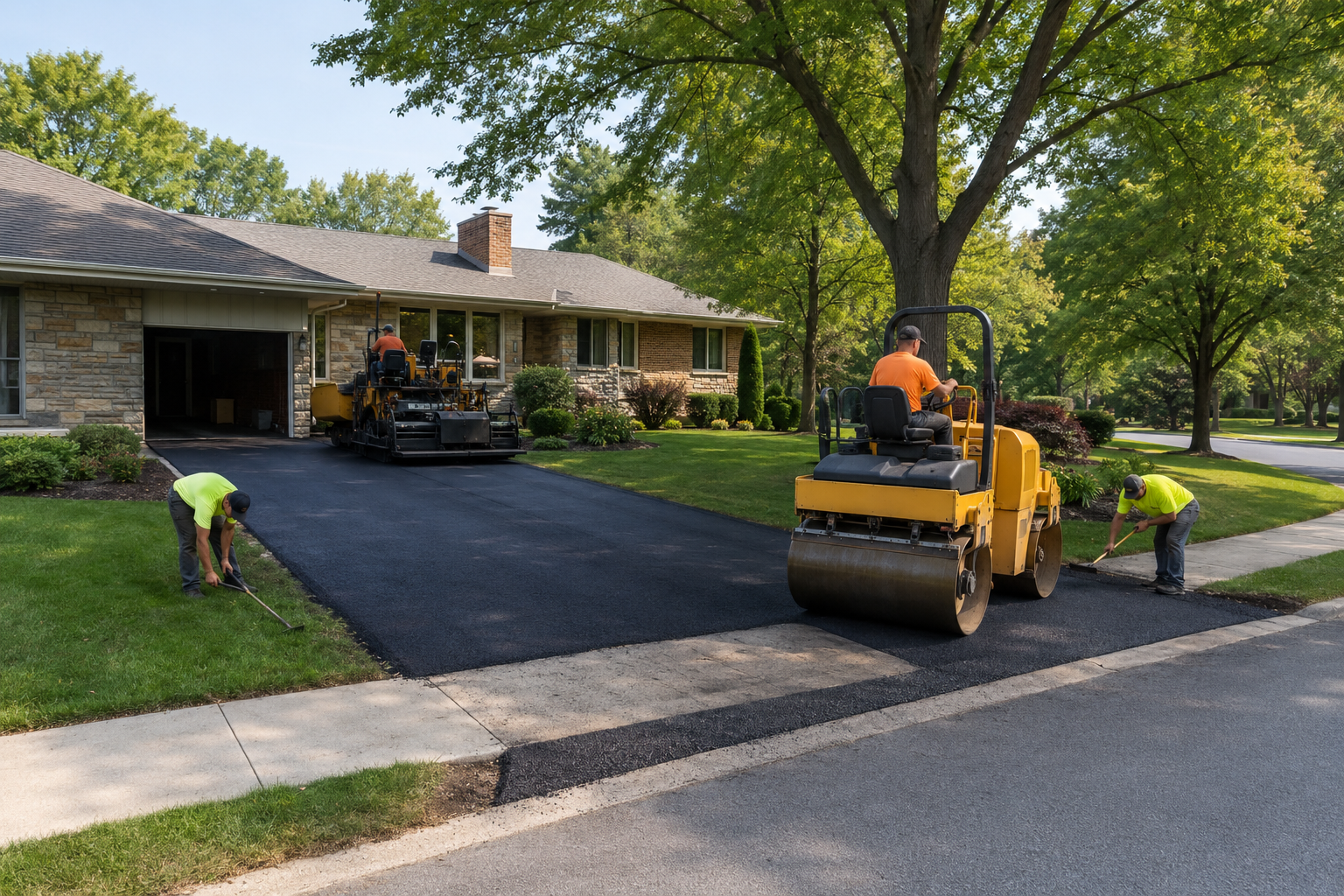 Residential asphalt driveway installation in Dorneyville, PA