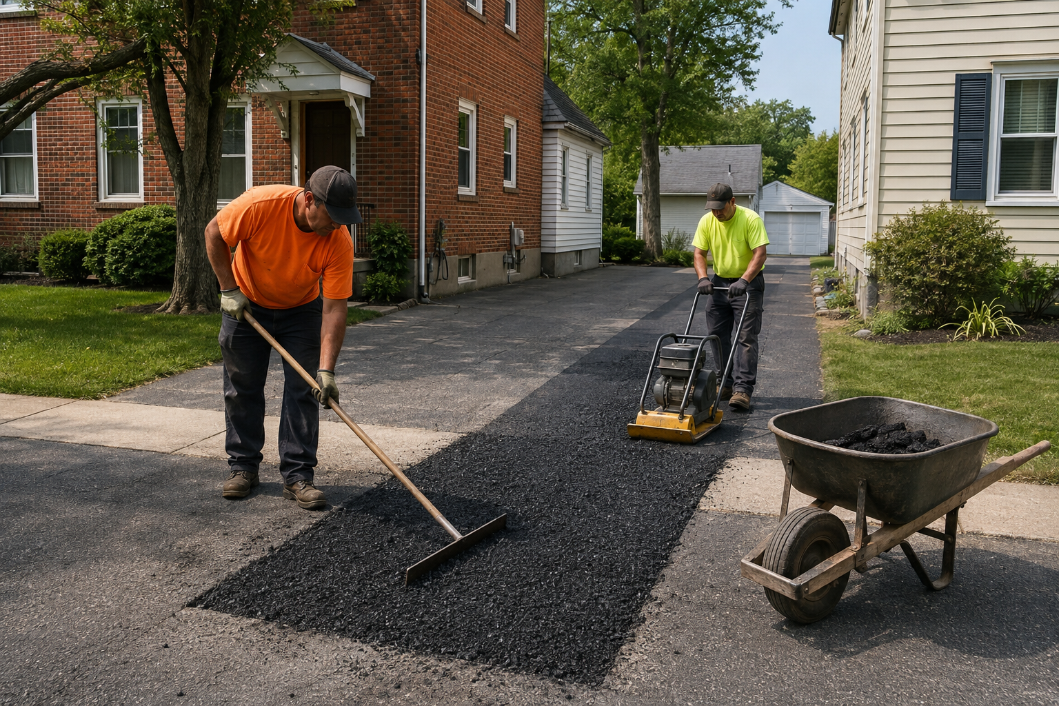 Shared driveway asphalt repair in Emmaus, PA