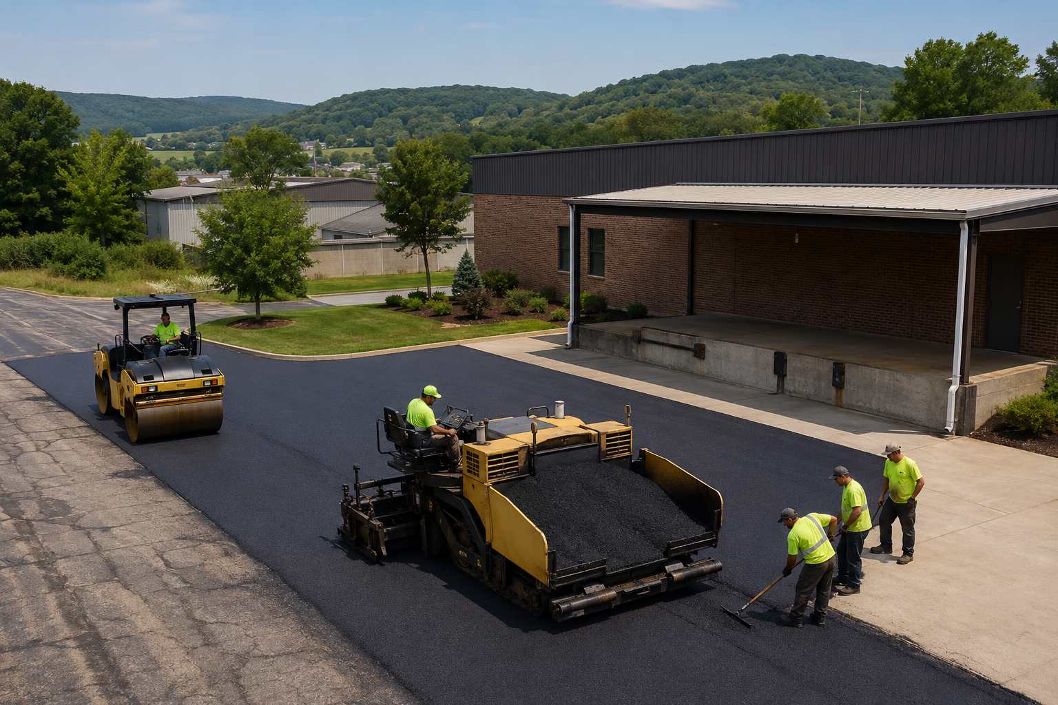 Commercial parking lot paving in East Greenville, PA