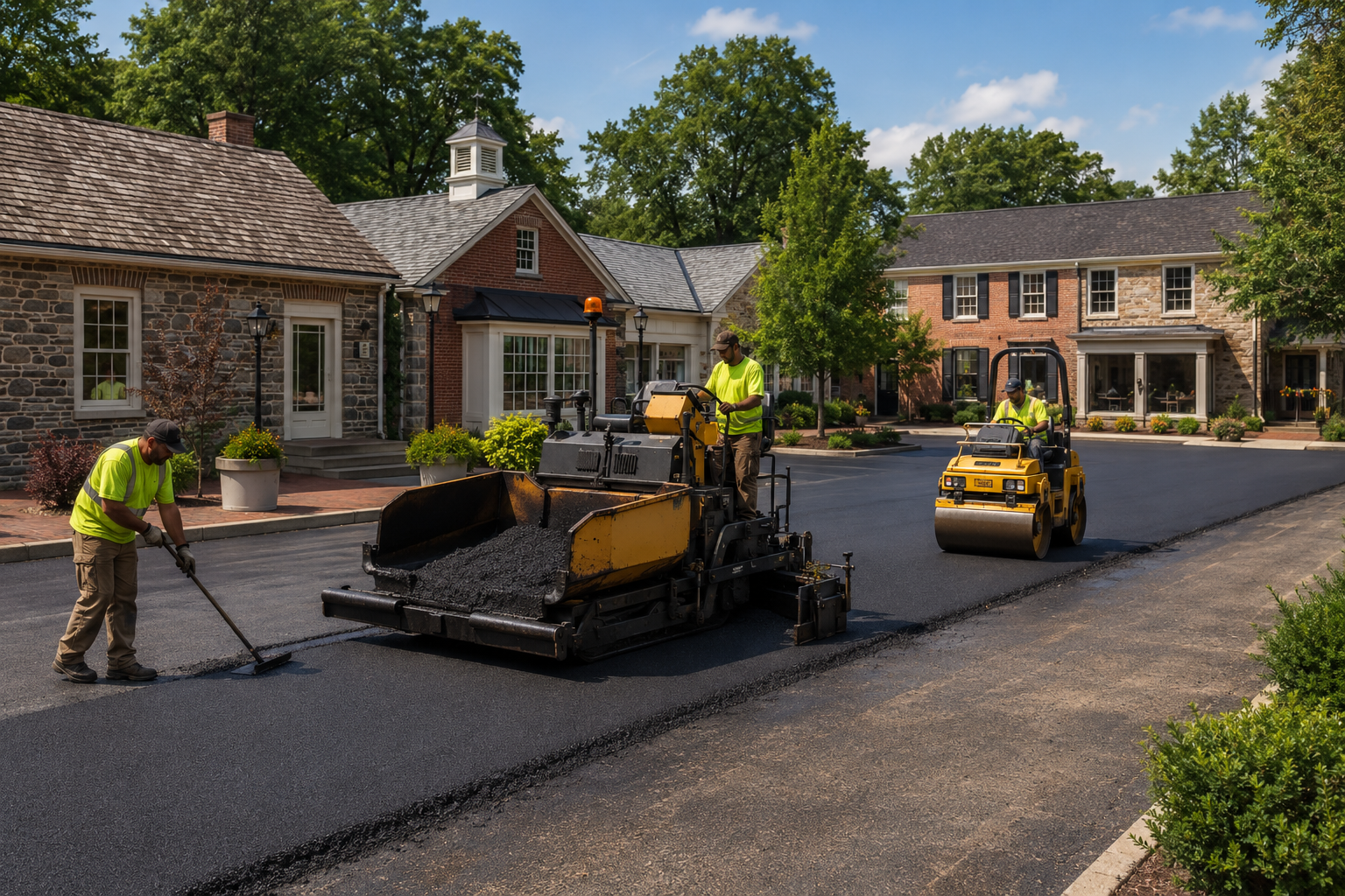Commercial parking lot paving in New Hope, PA