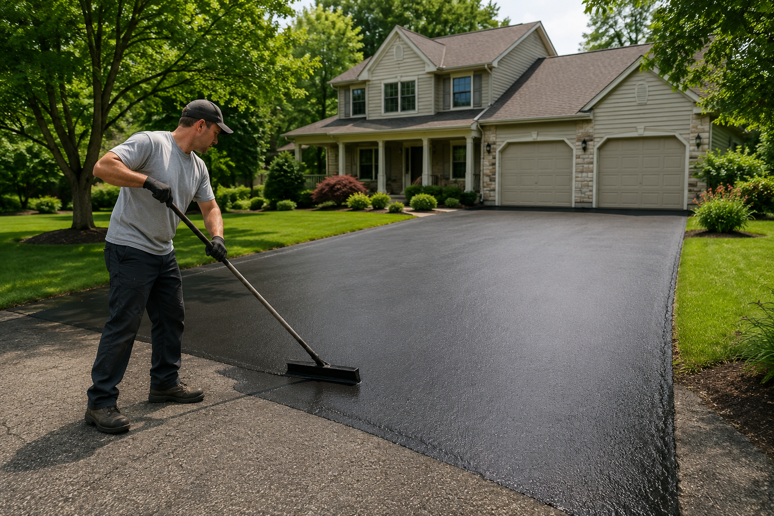 Professional driveway sealcoating in Perkasie, PA